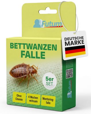 FUTUM 5er Set Bettwanzen Falle zur Ermittlung Bettwanzen Monitoring gegen Wanzen