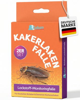 FUTUM 2er Set Schabenfalle zur Bedarfsermittlung gegen Schaben, Kakerlaken