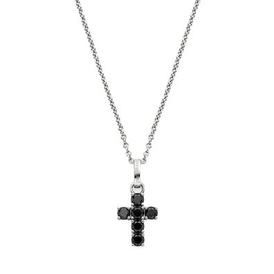 Engelsrufer Kette mit Kreuzanhänger Silber 925 ERN-CROSSHOPE-ZIB Zirkonia schwarz