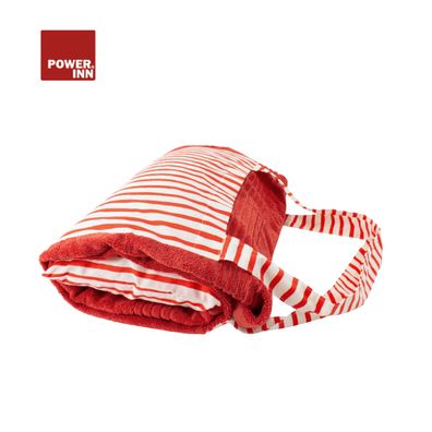 POWER INN® Strandtuchtasche ca. 95x178cm | Orange | Liegehandtuch 3 in 1