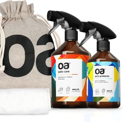 OA Geschenkset Sofa Protector und Sofa Care mit Microfasertuch - Polsterreiniger