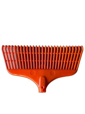 Kunststoff Fächerbesen-Kopf 22 Zinken Orange – Garten Laubrechen Aufsatz