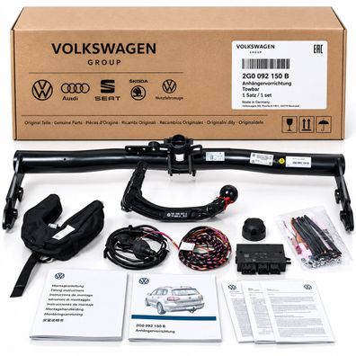 VW Polo VI 2G AHK Anhängerkupplung abnehmbar 2G0092150B mit Elektro-Einbausatz 13-pol