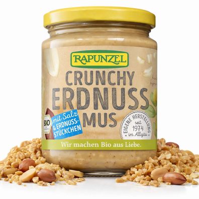 Rapunzel Bio Erdnussmus Crunchy mit Salz 250g 1er