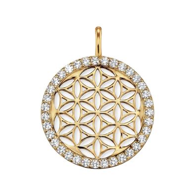 Engelsrufer Anhänger Lebensblume ERP-LILLIFL-ZI-G Sterling Silber 925 goldplattert