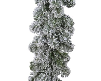 Tannengirlande Soft Nadel PVC innen grün verschneit L.270cm Ø.20cm
