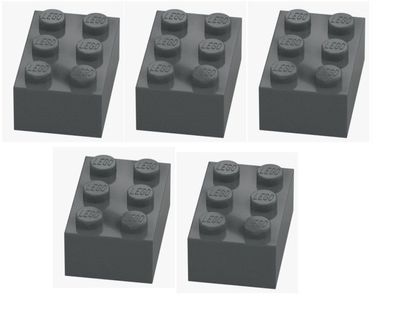 LEGO® 5x Stein 2x3 Dark Stone Grey 3002 4211105 Dunkelgrau Ersatzteile Brick NEU