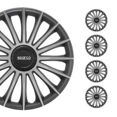 Sparco Radkappen 15 Zoll Treviso Grau Silber 4tlg