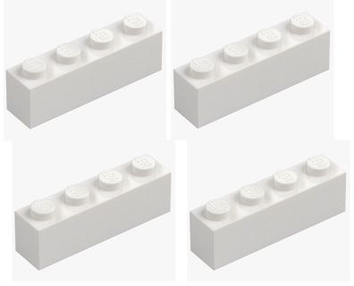 LEGO® 4x Stein 1x4 Weiß White 3010 301001 Baustein Ersatzteil Brick NEU Ersatz
