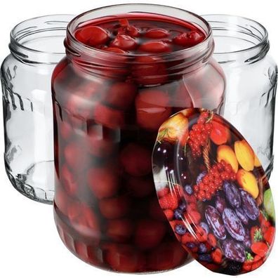 KADAX Einmachgläser, Marmeladengläser 720 ml (Obst / 64 Stück)