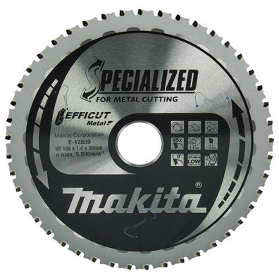 Kreissägeblatt Efficut E-12859, Ø 185mm, 45Z (Bohrung 30mm, für Akku-Metallsägen)