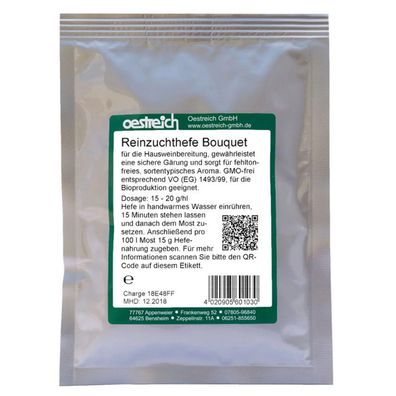 Reinzuchthefe Bouquet 15 g für fruchtiges Bieraroma