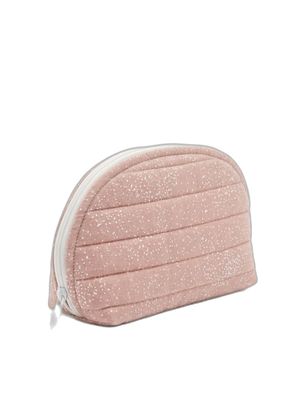 Gesteppte Kosmetiktasche 'Rosé Sprenkel' – 20x12x6 cm, gepolstert