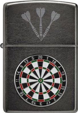 Zippo Feuerzeug "Dartscheibe Classic", grau, Plakette