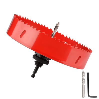 Hsawbit Lochsäge 300 mm HSS Bimetall Set mit 2 Zentrierbohrern und Schlüssel