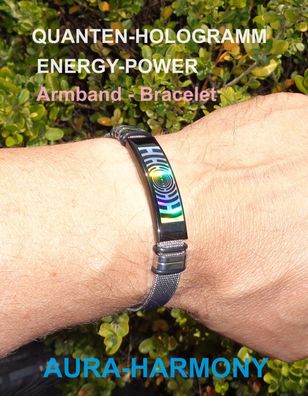 Energiearmband Hologramm-Tec Resonanz MWO-Radionik EMF-5G Schutz Quantenfeld-Chip 1A
