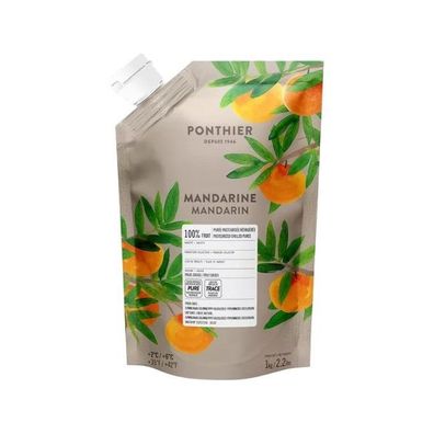 Ponthier Mandarine Fruchtpüree 1x 1kg Premium Mandarinenpüree 100 % Frucht Sizilien