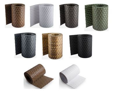 Sichtschutzstreifen Polyrattan Rolle Rattan Zaunfolie Sichtschutz Zaunbl