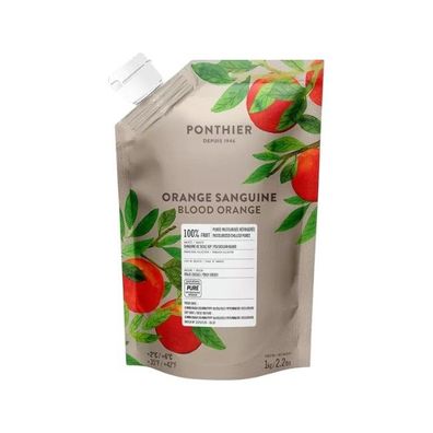Ponthier Blutorange Fruchtpüree 1x 1kg Premium Blutorangenpüree 100 % Sizilien IGP