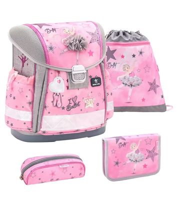 Belmil Classy ergonomisches Schulranzen-Set 4-teilig "Ballet Light Pink" mit Brustgur