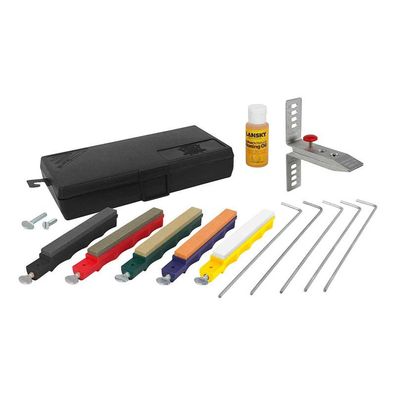 Lansky Pro Schärf-Set mit 5 Abziehstein, Schleifgerät, manuell