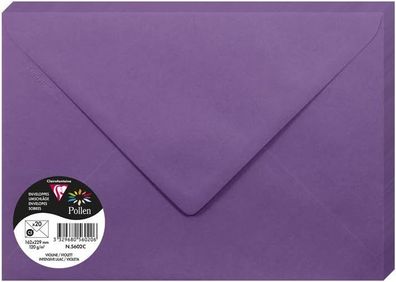 Clairefontaine Pollen Umschläge C5 Violett 120g/m² 20 Stück