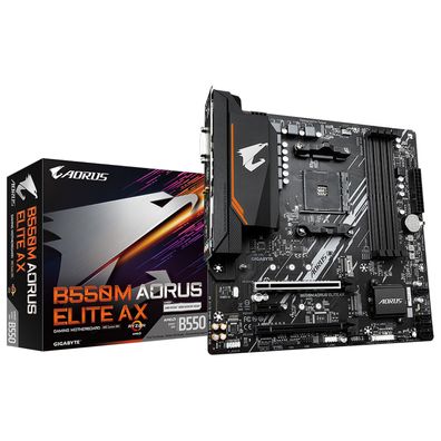 Gigabyte B550M Aorus Elite AX micro ATX Mainboard Sockel AM4 M.2/HDMI/DVI/USB3.2