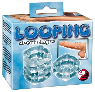 You2Toys Looping Penisringe - Dehnbare Hodenringe im Set (1 Paar)