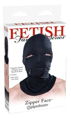 Fetish Fantasy Series Zipper Face Hood - Leichte Kopfmaske mit Reißverschlüssen