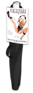 Fetish Fantasy Series Spreizstangen-Set Schwarz/Silber Kontrollspiel