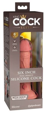 King Cock Elite 6" Dual Density Dildo Light