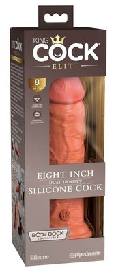 King Cock Elite - Dual Density Dildo 8" - Lebensechte Penisoptik Tan