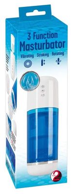You2Toys Masturbator, 10 Vibrationsmodi, Weiß/Blau/Transparent