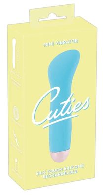 Cuties Mini Vibrator, 7 Modi, Wasserdicht, Wiederaufladbar, Blau/Rosegold