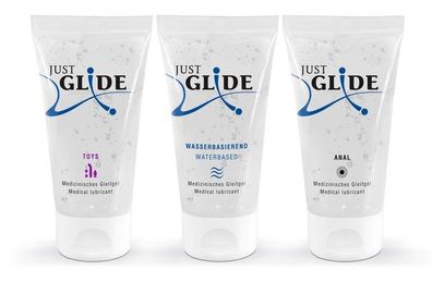 Just Glide Gleitgel-Set, 3x50 ml, Waterbased, Toys, Anal ohne (50 ml)