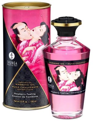 Shunga Aphrodisiac Warming Oil Blazing Cherry 100ml Raspberry Feeling 100ml
