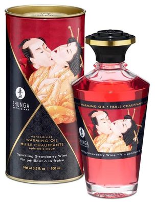 Shunga Warming Oel, Blazing Cherry und Sparkling Strawberry, 100 ml