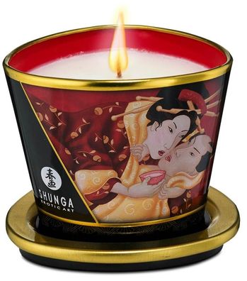 Shunga Luxus Massagekerze Rosen170 Strawberry Sparkling Wine (170 ml)