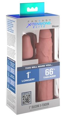 Fantasy X-Tensions Elite - Penissleeve 1" Silicone X-tension