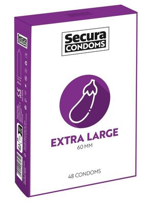 Secura Extra Large Kondome - Extra groß & transparent 48 Stück