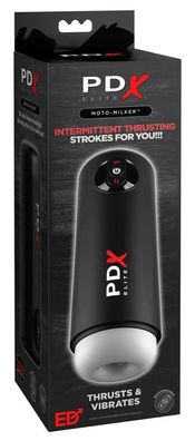 PDX Elite Moto Milker - Masturbator mit Vibration & Stoß-Massage schwarz