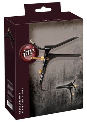 Fetish Collection Spekulum Edelstahl 15 cm Schlauch Schwarz Gold