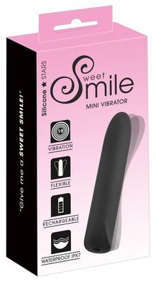Sweet Smile Mini Vibrator Silikon, 10 Vibrationsmodi, wasserdicht