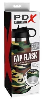 PDX Plus+ Fap Flask Happy Camper Masturbator, Tarnmuster, 23,8 cm