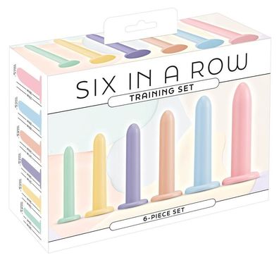You2Toys Training Set Six in a Row - 6-teiliges Silikon Dildo-Set, Pastellfarben
