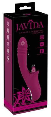 Javida Licking & Thrusting Vibrator Silikon USB 3 Motors 10 Stufen