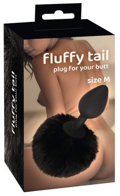 You2Toys flauschiger Bunny-Analplug Größe M in Schwarz