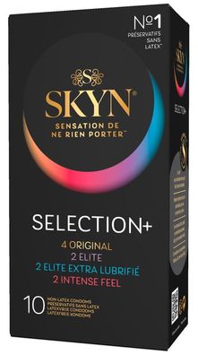 SKYN Kondom-Mix Selection+ - 10 Kondome, latexfreie Vielfalt