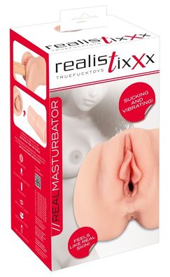 Realistixxx RealMasturbator Suckin - Vibration und Saugfunktion, hautfarben hell