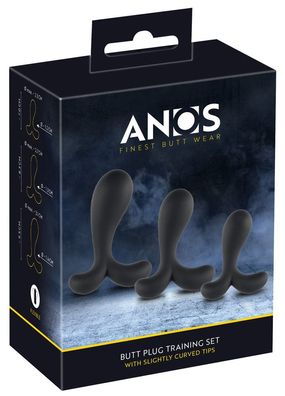 ANOS Prostata Plug Trainingsset - 3er Set, Schwarz
